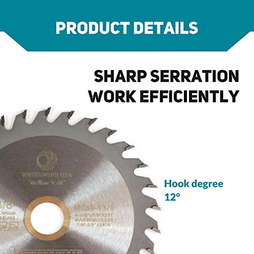 Whirlwind Usa Mgsb 8 1/4 Inch 24 Teeth Circular Saw Blade For Wood,Carbide Cordless Miter/Table Saw Blade,7/8-5/8" Arbor #TOP4