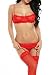 Avidlove Sexy Lace Lingerie Set Chemise with Garter Belt and G-string