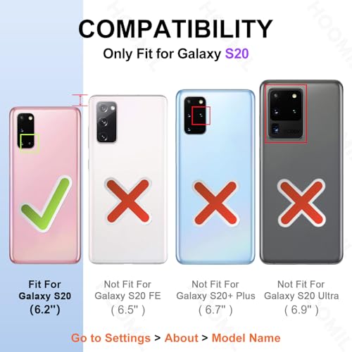 Image of HOOMIL Case for Samsung Galaxy S20, Anti-Yellowing, Crystal Clear