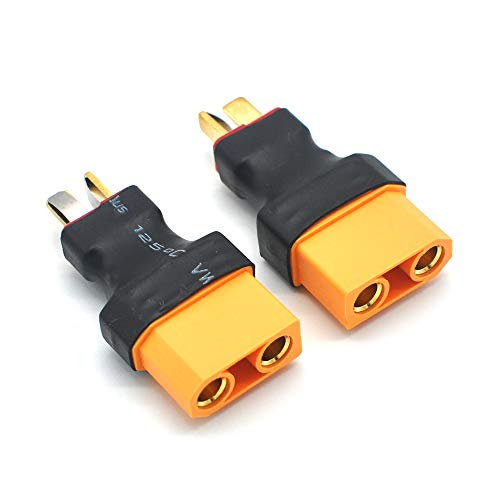 Padarsey No Wires Connecteur T-plug Deans mâle vers XT90 XT-90 femelle adaptateur de conversion pour batterie LiPo RC (lot de 2) Cover