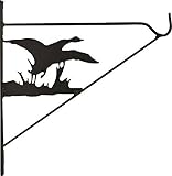 Rocky Mountain Goods Hanging Planter Bracket with Install Kit 11” - Holds up to 20” Pot and 45 lbs - Rust Proof Wrought Iron - Includes Install Screws - (Goose)