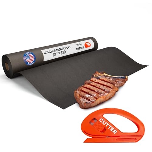 Black Butcher Paper 18' x 2160' (180 feet) with Cutter...