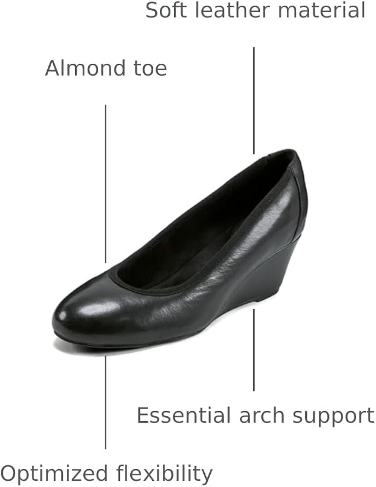 Amazon.com | Rockport Women's Rita, Black Leather, 6 Medium | Pumps