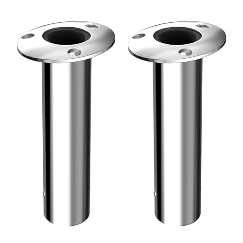 90 Degree Fishing Rod Holder 2 Pack 316 Stainless Steel Rod Holders for Fishing Boat Flush Mount Heavy Duty