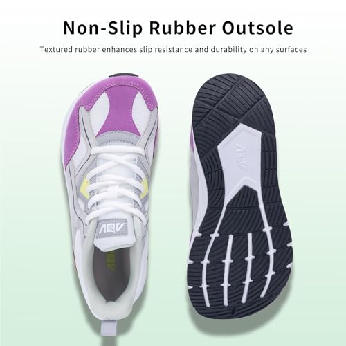 Image of Wide Toe Box Shoes Women Arch Support Walking Sneakers Orthotic Tennis Shoes for Plantar Fasciitis Bunions