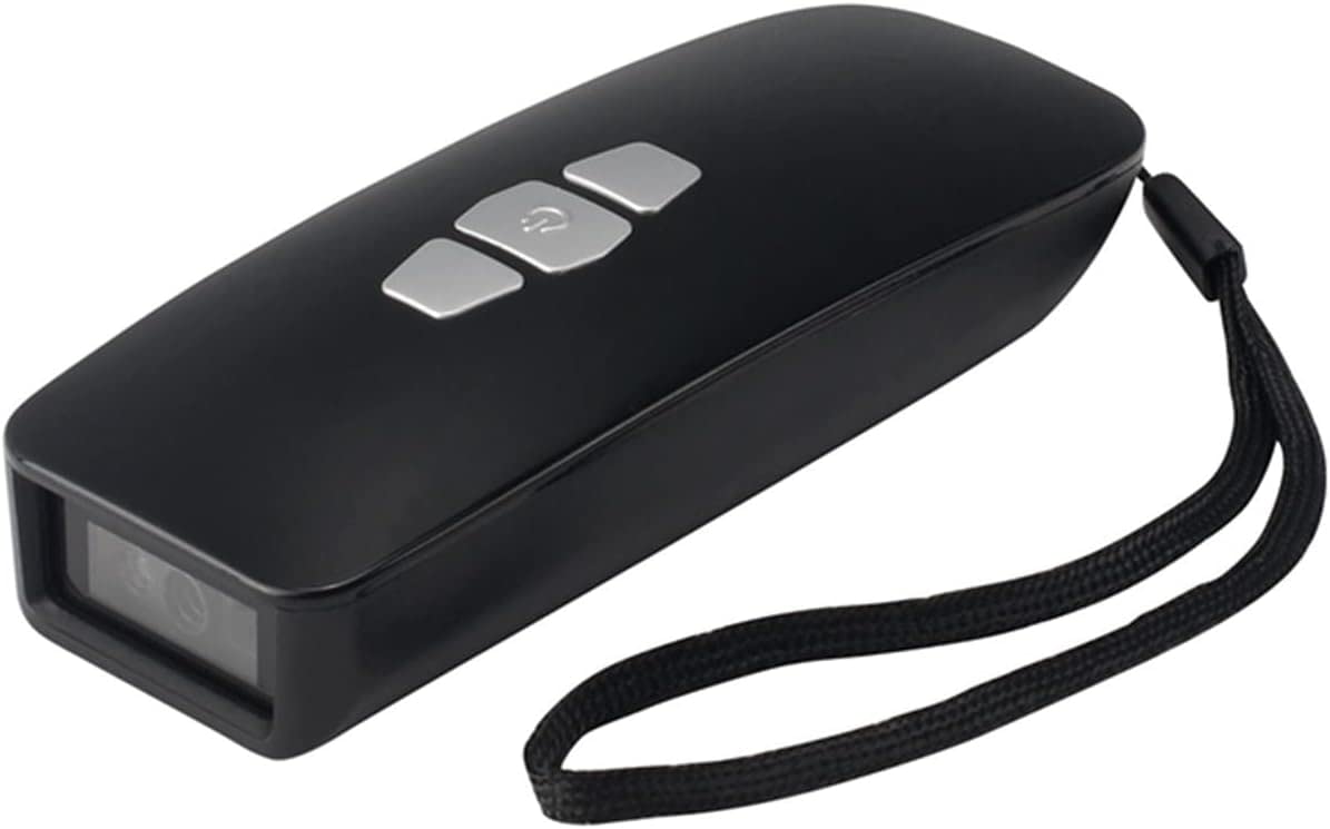 Mini przenośny skaner Bluetooth 1D 2D bezprzewodowy skaner kodów kreskowych ze zamiatarką do przechowywania ekranu