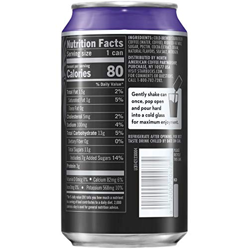 Starbucks Rtd Coffee, Nitro Cold Brew, Dark Cocoa Sweet Cream, 9.6Oz Cans (8 Pack) #TOP1