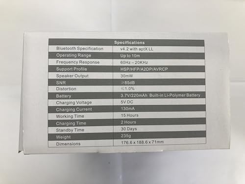 August EP650L Ep650 Bluetooth Wireless Over Ear Headphones With Aptx Ll Low Latency/Multipoint/Nfc / 3.5Mm Audio In/Headset Microphone thumb #11