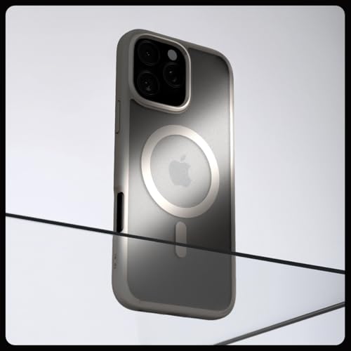 Image of Spigen for iPhone 16 Pro Max Case, Ultra Hybrid MagFit [Anti-Yellowing] [Compatible with Magsafe] - Frost Natural Titanium