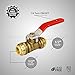 Pushlock UPBV12 1/2 Inch Push X Push Ball Valve for Push-Fit Valve, Full Port Ball Valve Design with Single Lever Heavy Duty Rust Resistant Handle, Forged Brass Construction