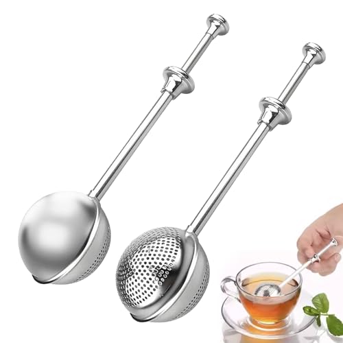 Teezange,2 Stück Teesieb,Teesieb Für Losen Tee,Teeei 304 Edelstahl,Teezange Für Losen Tee,Tee...
