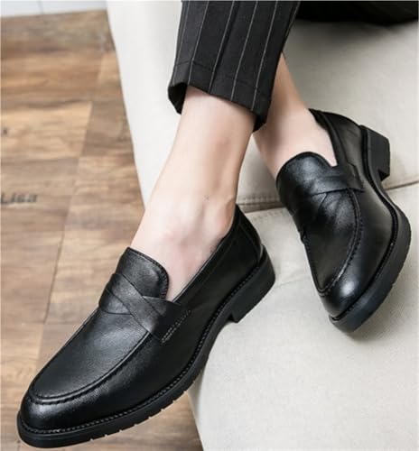 Loafers Shoes for Men Round Toe Vegan Leather Flexible Lightweight Comfortable Walking Fashion Slip-on3