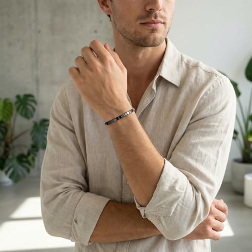 Pulsera de hematita para hombre miniatura 3