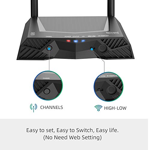 HDMI Wireless Transmitter and Receiver, Nextrend 660ft /200m HDMI Wireless Extender with Dual Antenna Support 1080P FHD with IR Transmission from TV, Computer, PS4, PC, Projector - Thumbnail 3
