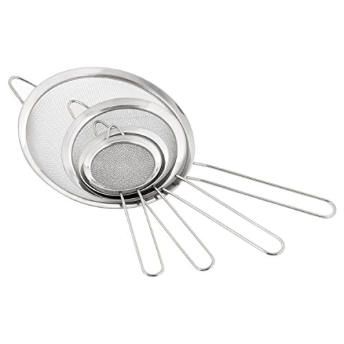 U.S. Kitchen Supply - Set of 4 Premium Quality Fine Mesh Stainless Steel