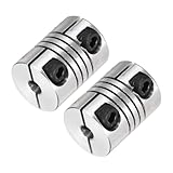 QUARKZMAN 2 Stk 3 Bis 4mm Flexible Wellenkupplung 20mm Länge 15mm Durchmesser Klemmwellenkupplung Aluminiumlegierung Verbindungsstück Schrittmotor Kupplung Für 3D Drucker CNC Maschine