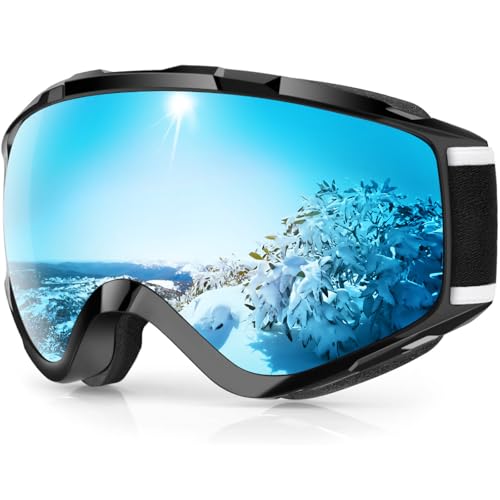Image of findway Ski Goggles OTG - Over Glasses Snow /Snowboard Goggles for Men, Women & Youth - 100% UV Protection