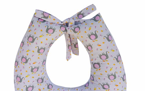 Almofada Amamentação 100% Algodão - Menina (Elefante Rosa)