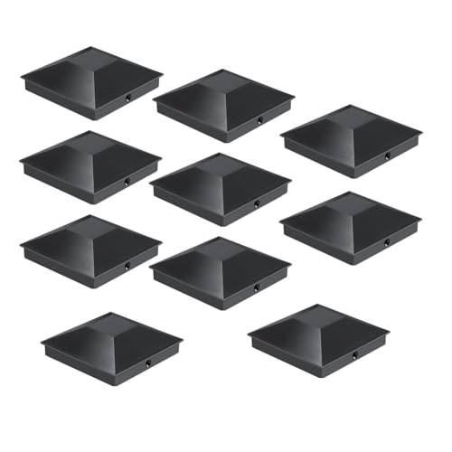 Beranosoer Outdoor Waterproof Fit Inch Post Caps- 12 Pack Fence Post Covers for Wood/Vinyl for Deck Fencing Mailbox Patio Decor