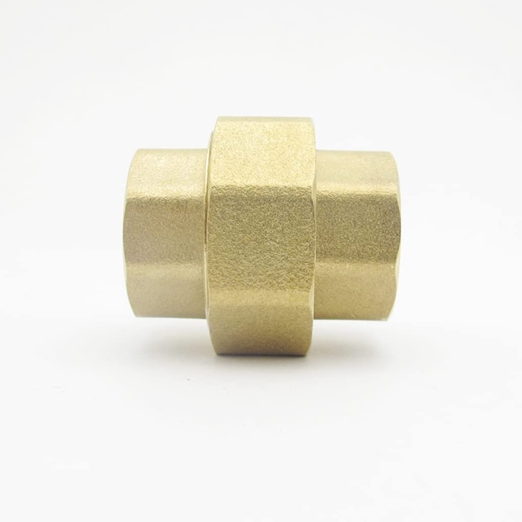 Coal2toalpw Women's One Color 1Pcs Thread Brass Union Pipe Fitting Coupler Adapter(1Inch)