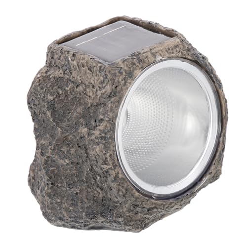 Sosoport Lámparas Solares para Decoración de Exteriores Diseño de Piedra Solar Luz Solar de Piedra Simulada Decoración de Jardín Luz Led para Patio Sensor de Movimiento