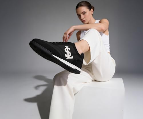 Image of LOUIS STITCH Women's Casual Lightweight Sneakers | Ortholite Cushioned Comfort | Dual-Color TPR Sole | Lightweight & Comfortable Casual Lace-Up Shoes | LSD-SNK-NBL & DNM