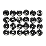 SEWOART Cuentas Espaciadoras de Madera Negras 16 Mm 25 Piezas para Hacer Pulseras y Pendientes Accesorios DIY Material Redondo para Bisutería Artesanal