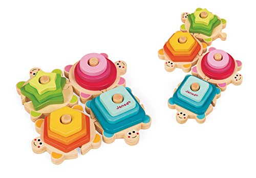 Janod I Wood Stackable Turtles - 12 Pieces - Ages 18 Months + - J05337 #TOP5