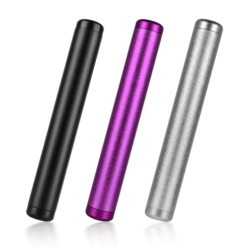 3 Stück Joint Hülle Joint Case 110 mm Metall Aluminium Joint Hülle Kingsize Geruchsdicht Wasserdicht Joint Tube Hochwertige Joint Zubehör Aufbewahrung(Lila Silber Schwarz)