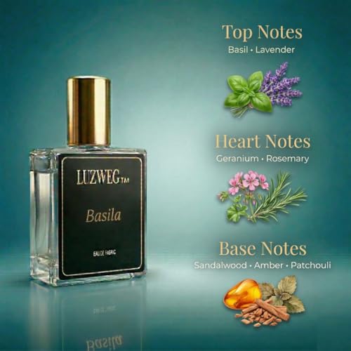 Image of Basila 30 ml Perfume (Basil & Lavender) | Fresh Unisex EDP | Long Lasting Calming & Aromatic Fragrance | Premium Travel Size Perfume for Men & Women | Everyday Relaxing Scent | Gift for Him & Her