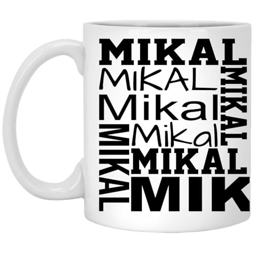 Personalized Your Name Signature Mug, Mikal Coffee Mug, Custom Mug with Name, Customized Tea Cup with First and Last Name, Personalized Coffee Mug 11 Oz 664554