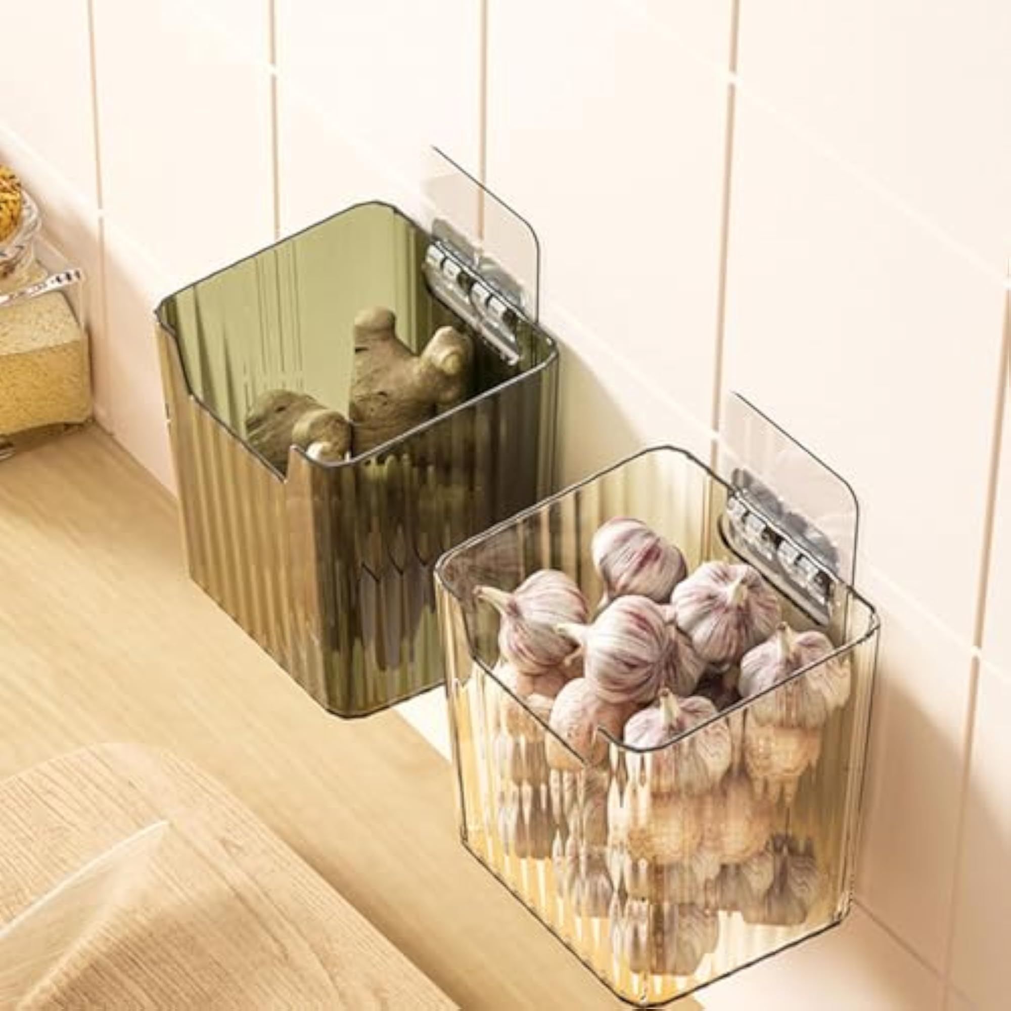 2xStorage Bins for Wall over Cabinet Door Organizer