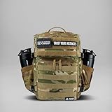 WOLFpak 25L Athletic Gym Backpack (OCP Camo) Durable 1000D Waterproof Oxford Material w/MOLLE Webbing, Laptop Pocket & Dual Cup Holders, Durable Fitness/Travel/Military Daypack