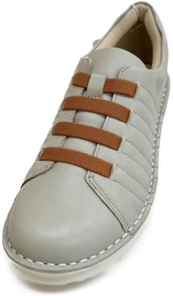 【A-OK】サッと履きやすいゴムひもシューズ (ライトグレー, 日本の靴のサイズ寸法, 大人, 数値, 4_e, 22.5 cm)