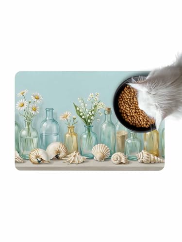 Kycozurz Country Style Stone Bath Mat, 18" x 30" Glass