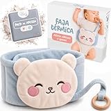 Oli-Melo Alivio de Cólicos y Gases para Bebés - Calor y Frío - Almohadilla de Arcilla para Barriguita y Reflujo - CE Certificado - Mordedera de Madera, Banda de Peluche, Infantes