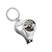 White Dog Pet Animal Cute Photo Nail Nipper Ring Key Chain Bottle Opener Clipper