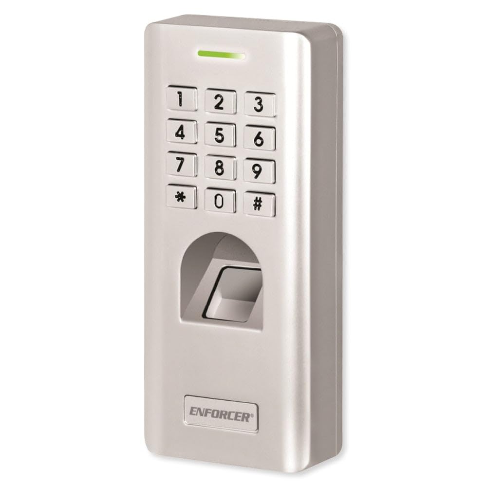 Seco-Larm SK-2612-SFSQ Fingerabdruckleser und Tastatur, optischer Fingerabdruckleser, bis zu 3000 Benutzer, Form-C-Relaisausgang, einstellbare Ausgangszeit oder Kippmodus, 12 V Gleichstrom, IP66