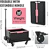 TRULYWIN Foldable Utility Cart with Wheels - Rolling Crate with Wheels, Multi-Function Platform Dolly (132 lbs Capacity) - Flat Tablet Platform & Adjustable Handle for Home,Garden & Travel Utility