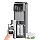 ICEPURE 6-in-1 Bottleless Water Cooler with Ice Maker with 2-Stage Filters, WiFi, Bullet and Crushed Ice, 35lbs/24H, Hot and Cold Water Dispenser Built-in Ice Machine, Child Lock, Stainless Steel