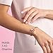 PANDORA Moments 14k Rose Gold-Plated Slider Bangle - Charm Bracelet for Women - Compatible Moments Charms - Features Rose & Cubic Zirconia- Gift for Her - 8.3