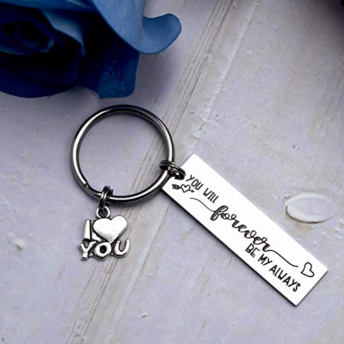Porte-clés pour couple LParkin blanc idée cadeau Saint-Valentin