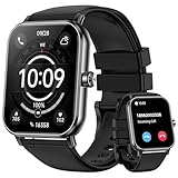 Smart Watch for Men Women, 1.85' HD Fitness Tracker with Bluetooth Calls, IP68 Waterproof, 120+ Sport Modes, 24/7 Heart Rate/Sleep Monitor, Pedometer, Calories, Smartwatch for iOS Android (Black)