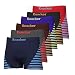 Men's Both Side Stripes Printed Nylon Stretchable Boxer 6-Pcs Set, One Size, Asst