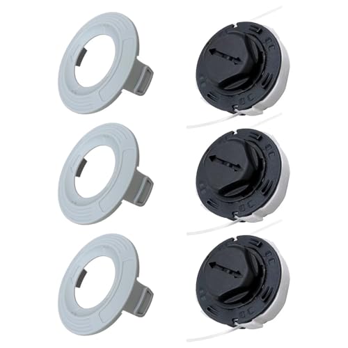 3Pcs Spool with Base Cover Replacement by Huoptl for Stihl/Autocut C3-2 Trimmer Head by Huoptl Fits for FSA 57 (for Serial Numbers Starting with 5)