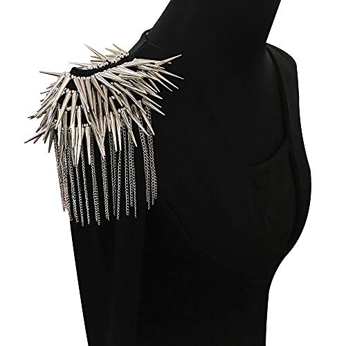 EMDOMO remiendos con cuentas Rock Punk remache hombro motivos flecos para traje...