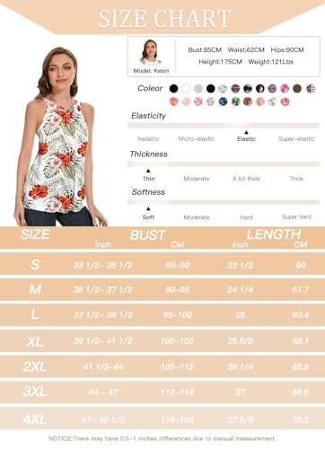 Image of Women Halter Tank Top with Built in Bra Flowy Sleevless Padded Camisole Loose Fit Summer Shirt Top S-3XL