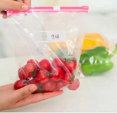 Image of Vegetable Re-usable Jewellery Storage Bags Kitchen Refrigerator, Zip Lock Pouch Veg Food Covers Fridge, Fridge Storage Plastic Green Zipper, Plastic Bag-H542