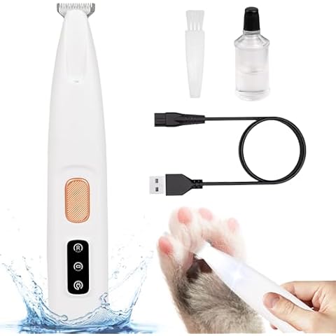 LED Dog Paw Trimmer with Rechargeable Battery Cover