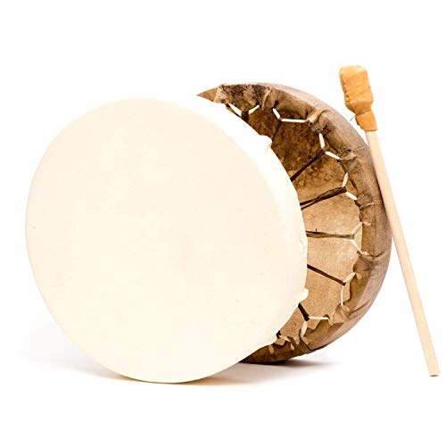 Native American Style Cow Hide Frame Hand Drum (10 in)